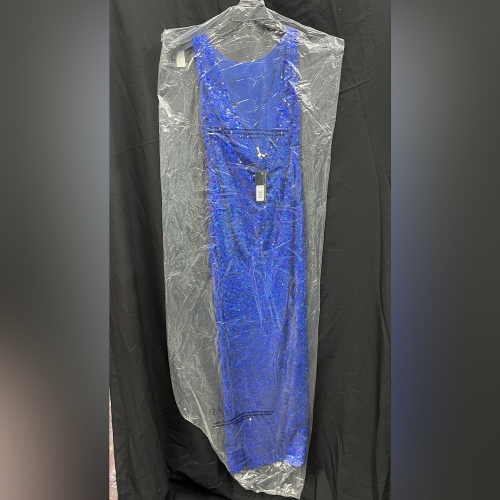Sachin & Babi MARIAH GOWN NWT COWL BACK - in Blue - Picture 6 of 7
